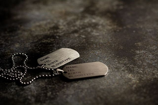 Memorial store dog tag